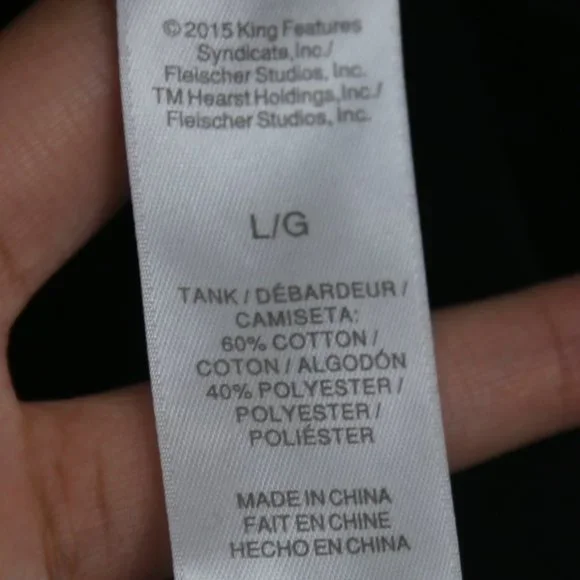 Betty Boop 2015 King Feature Syndicate Scalloped Hem Tank Top Black - Picture 5 of 6